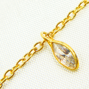 Gold Chain with Stone